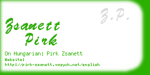 zsanett pirk business card